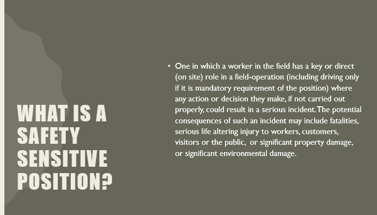 Drug & Alcohol Policy Safety Meeting