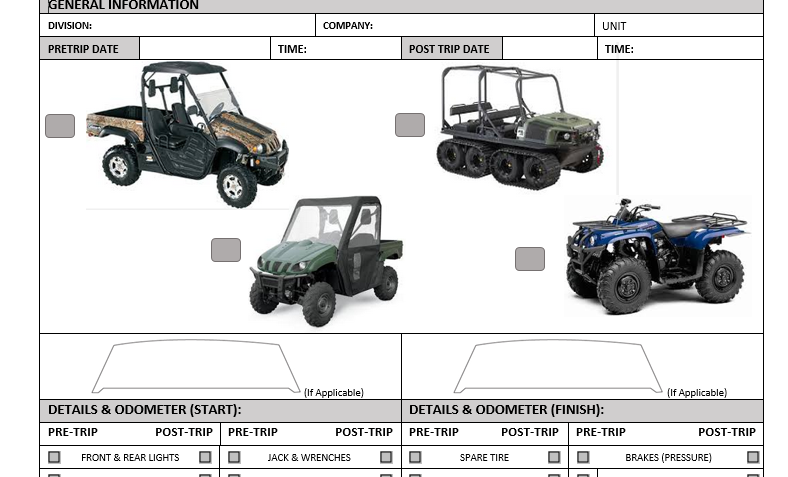Argo/ATV/UTV Pre Use Inspections