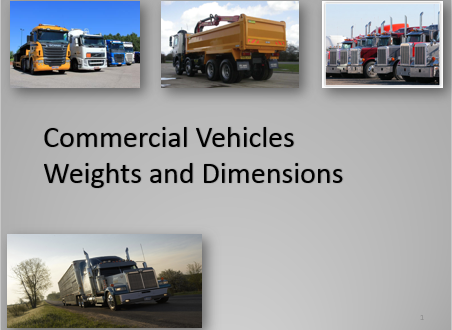 Commercial Vehicles Weight and Dimensions