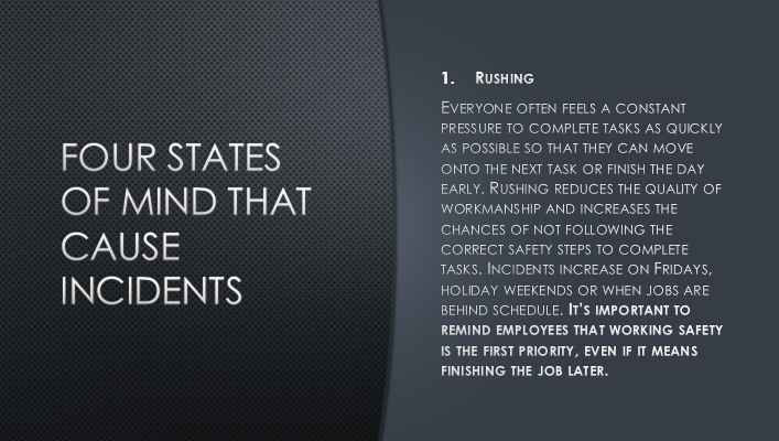 Complacency Safety Meeting