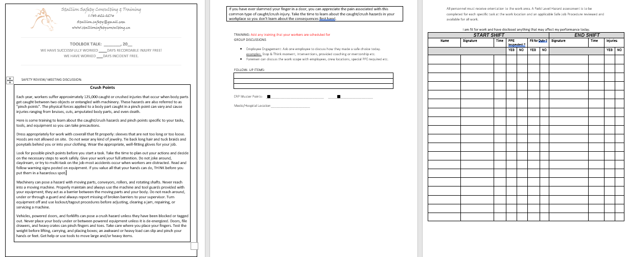 Crush Points Toolbox Meeting