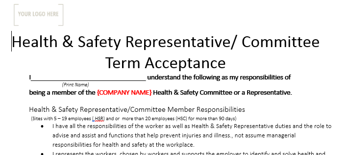HSC/HSR Acceptance of Term