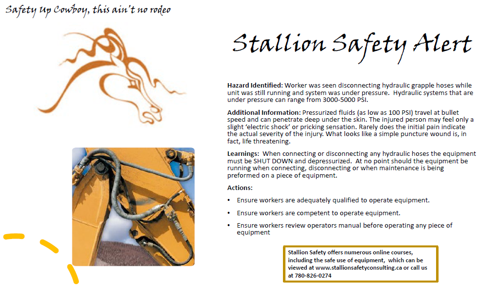 Disconnecting Hydraulic System.