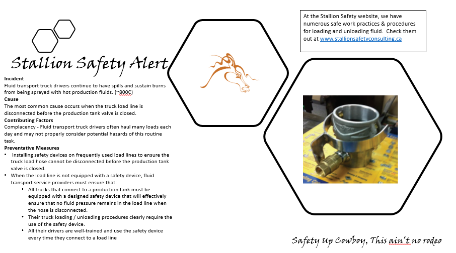 Driver Substains Burns From Hot Fluid Safety Alert