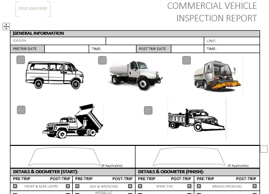 Commercial Vehicle Pre Use Inspection