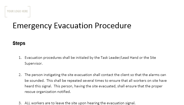 Emergency Response Procedure