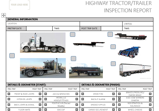 Highway Tractor/ Trailer Pre Use Inspection