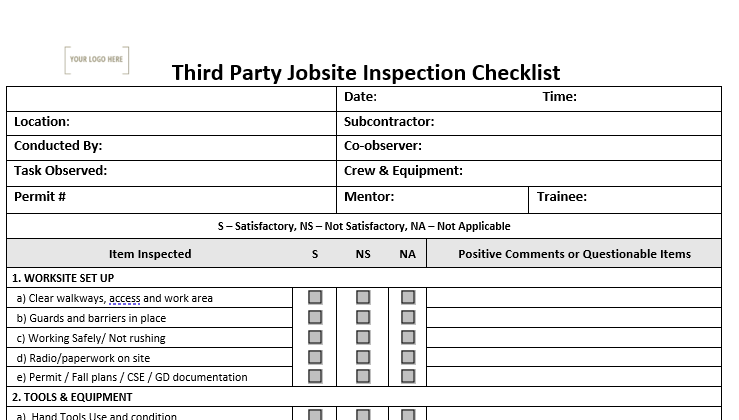 Site Inspection Third Party