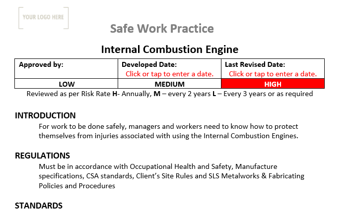 Internal Combustion Engine Safe Work Practice – Stallion Safety, Training