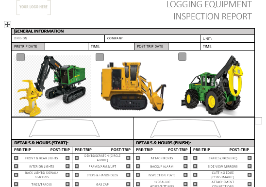 Logging Equipment Pre Use Inspection