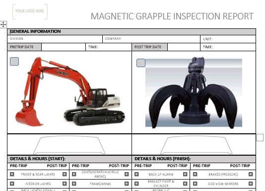 Magnetic Grapple Pre Use Inspection