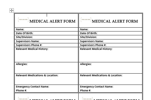 Medical Alert Form