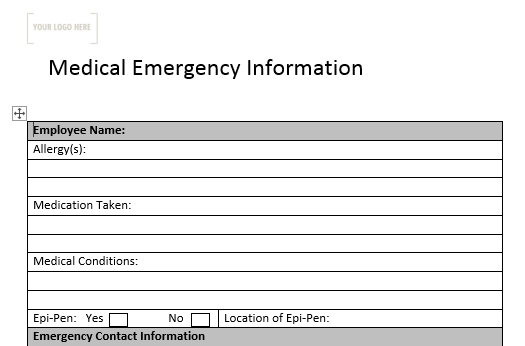 Medical Emergency Information