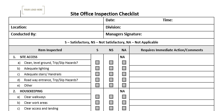 Office Inspection Form