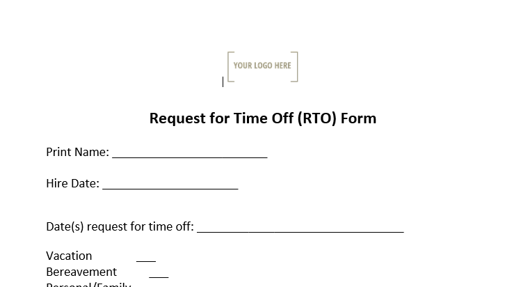 Request for Time Off
