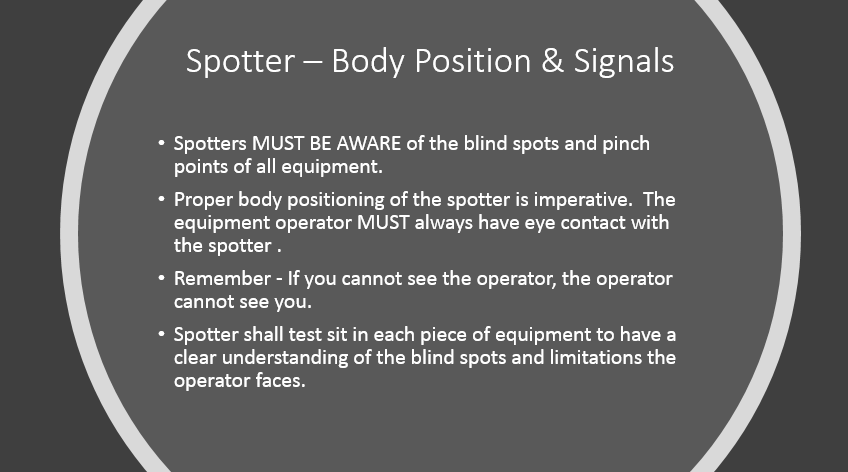 Equipment Spotter Training