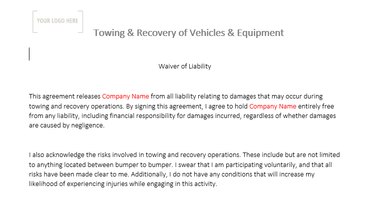 Towing & Recovery of Vehicles and Equipment Safe Work Practice