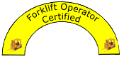 Forklift Operator Certified - Hard Hat Sticker